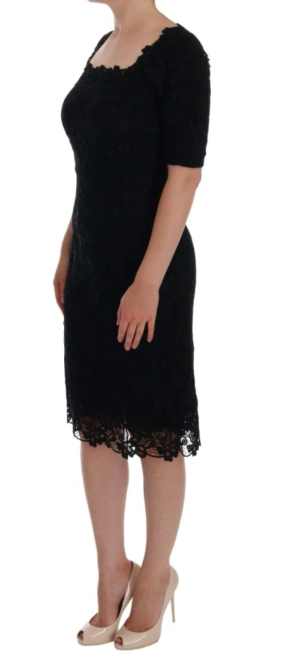 Dolce & Gabbana Elegant Black Knee-length Sheath Dress In Black