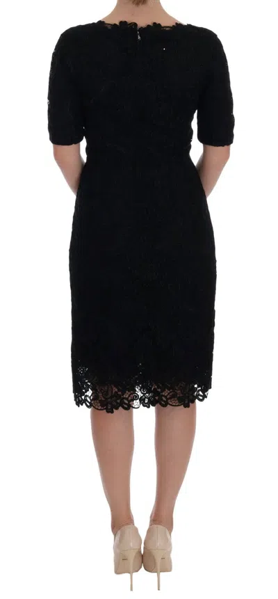 Dolce & Gabbana Elegant Black Knee-length Sheath Dress In Black