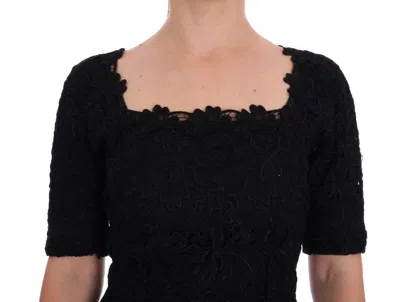 Dolce & Gabbana Elegant Black Knee-length Sheath Dress In Black