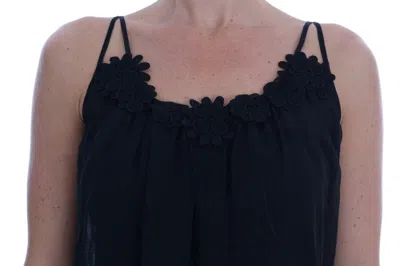 Dolce & Gabbana Black Silk Lace Chemise Dress In Black