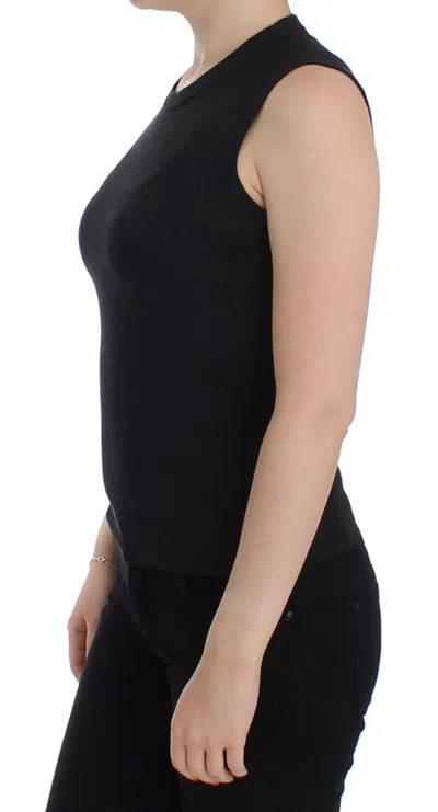 Dolce & Gabbana Black Sleeveless Crewneck Vest Pullover In Black