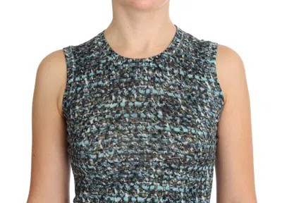 Dolce & Gabbana Blue Wool Sweater Sleeveless Pullover In Blue
