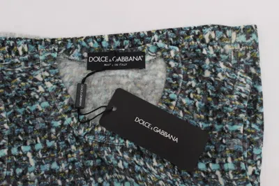Dolce & Gabbana Blue Wool Sweater Sleeveless Pullover In Blue