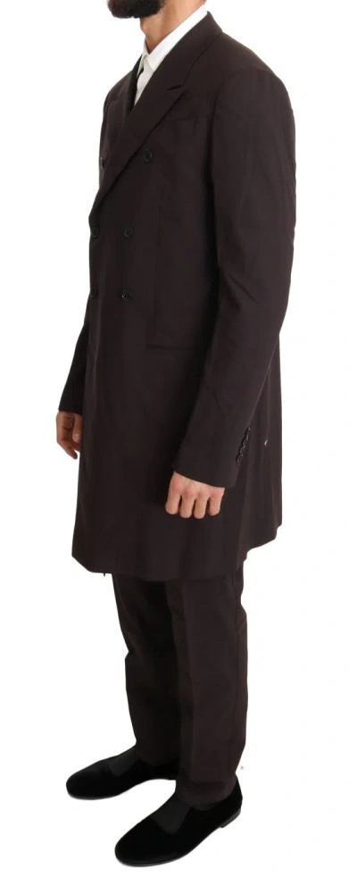 Dolce & Gabbana Elegant Bordeaux Double Breasted Men's Suit In Bordeaux