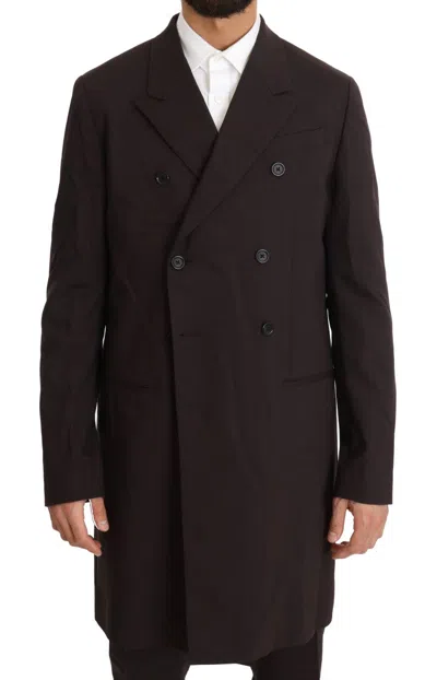 Dolce & Gabbana Elegant Bordeaux Double Breasted Men's Suit In Bordeaux
