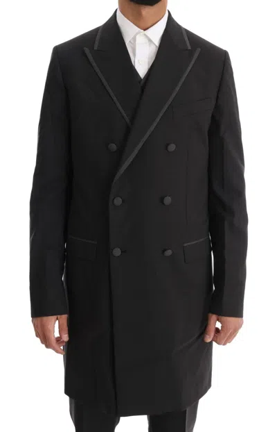 Dolce & Gabbana Gray Wool Stretch 3 Piece Two Button Suit In Gray