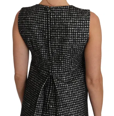 Dolce & Gabbana Elegant Gray Mini A-line Dress With Purple Women's Tulip In Gray