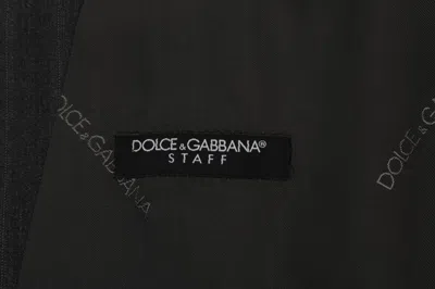 Dolce & Gabbana Elegant Gray Striped Vest Waistcoat In Gray
