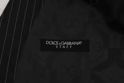 Dolce & Gabbana Elegant Gray Striped Vest Waistcoat In Gray