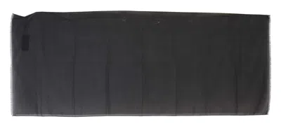 Dolce & Gabbana Gray 100% Wool Striped Pattern Wrap Scarf In Gray