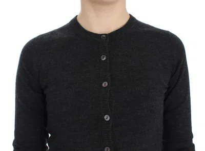 Dolce & Gabbana Gray Wool Button Cardigan Sweater In Gray