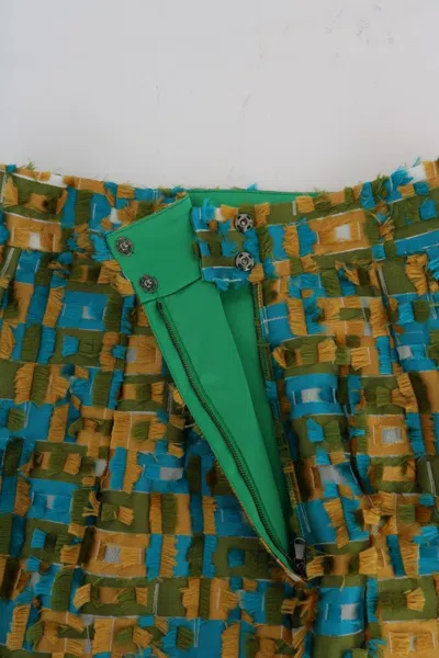 Dolce & Gabbana Multicolor Jacquard Straight Pencil Skirt In Multicolor