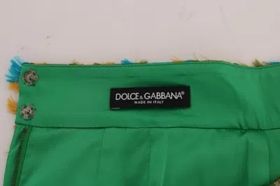 Dolce & Gabbana Multicolor Jacquard Straight Pencil Skirt In Multicolor