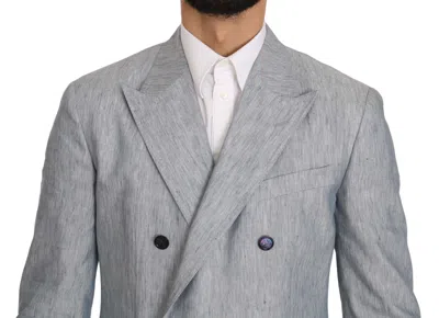 Dolce & Gabbana Elegant Light Blue Double Breasted Men's Blazer In Light Blue