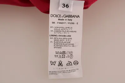 Dolce & Gabbana Elegant Pink Wool A-line Knee-length Skirt In Pink