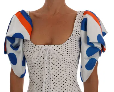 DOLCE & GABBANA DOLCE & GABBANA ELEGANT POLKA DOT BUSTIER WOMEN'S TOP 