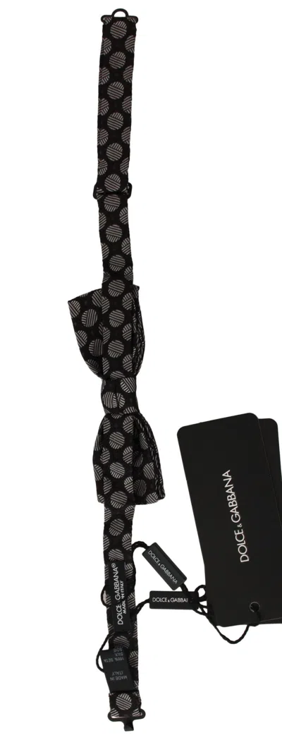 Dolce & Gabbana Elegant Polka Dot Silk Bow Men's Tie In Brown