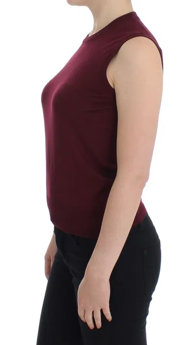 Dolce & Gabbana Red Sleeveless Crewneck Vest Pullover In Red