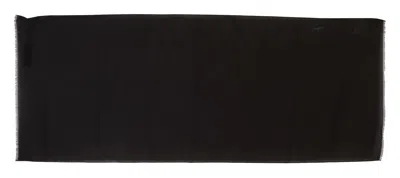 Dolce & Gabbana Brown Virgin Wool Striped Pattern Wrap Scarf In Brown