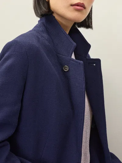 Alex Mill Holiday Things Annette Blazer In Wool Crepe In Evening Blue