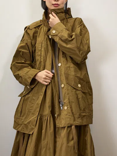 Alex Mill Holiday Things Claes Anorak In Taffeta In Khaki