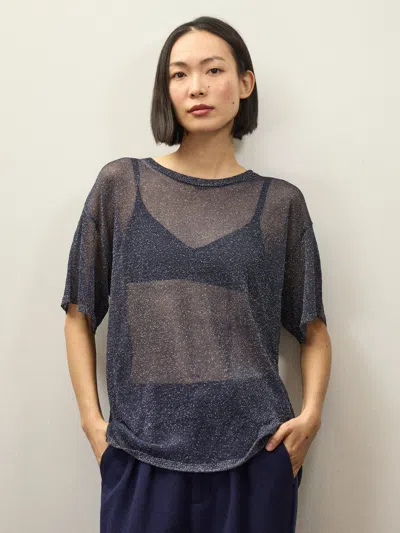 Alex Mill Holiday Things Helen Tee In Navy