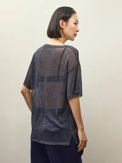 Alex Mill Holiday Things Helen Tee In Navy
