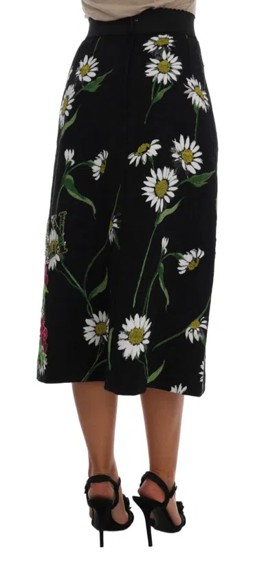 Dolce & Gabbana Embellished A-line Mid-calf Skirt In Multicolor