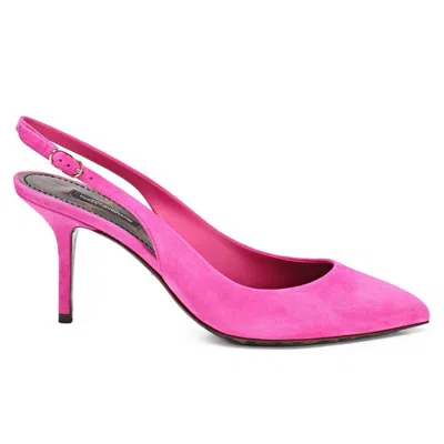 Dolce & Gabbana Fuchsia Leather Di Capra Pump In Fuchsia
