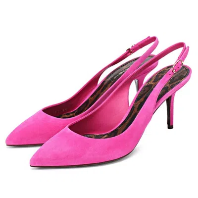 Dolce & Gabbana Fuchsia Leather Di Capra Pump In Fuchsia