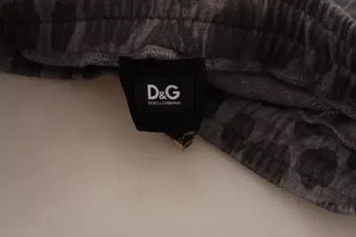Pre-owned Dolce & Gabbana Gray Leopard Print Sweatwomen's Jogger Women's Pants ()
