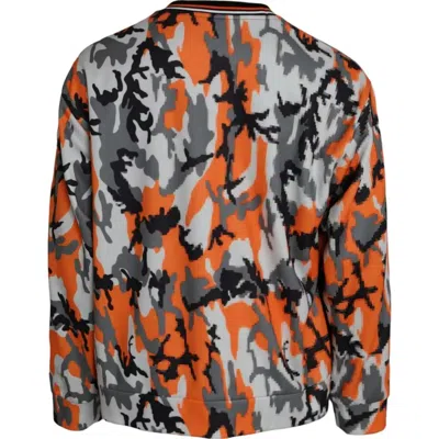Dolce & Gabbana Multicolor Camouflage Crew Neck Pullover Sweater In Multicolor