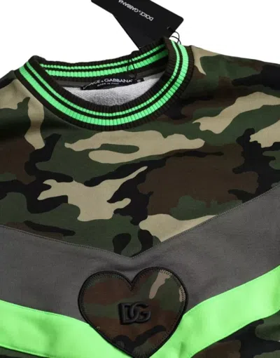 Pre-owned Dolce & Gabbana Multicolor Camouflage Sweatshirt Men's Sweater ()