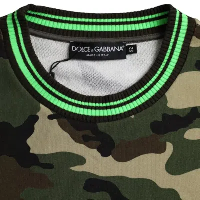 Pre-owned Dolce & Gabbana Multicolor Camouflage Sweatshirt Men's Sweater ()
