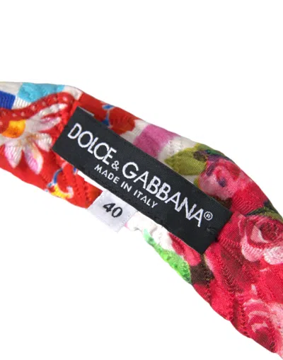 Dolce & Gabbana Multicolor Carretto Print Waist Belt In Multicolor
