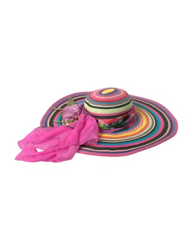 Dolce & Gabbana Multicolor Fantasy Wide Brim Floppy Hat In Multicolor
