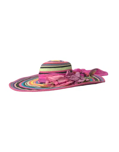 Dolce & Gabbana Multicolor Fantasy Wide Brim Floppy Hat In Multicolor
