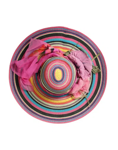 Dolce & Gabbana Multicolor Fantasy Wide Brim Floppy Hat In Multicolor