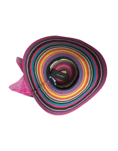 Dolce & Gabbana Multicolor Fantasy Wide Brim Floppy Hat In Multicolor