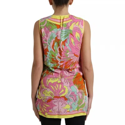 Pre-owned Dolce & Gabbana Multicolor Floral Silk Sleeveless Tank Women's Top ()