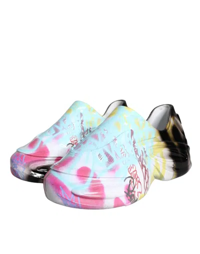 Dolce & Gabbana Graffiti Rubber Sneakers In Multicolor