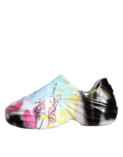 Dolce & Gabbana Graffiti Rubber Sneakers In Multicolor