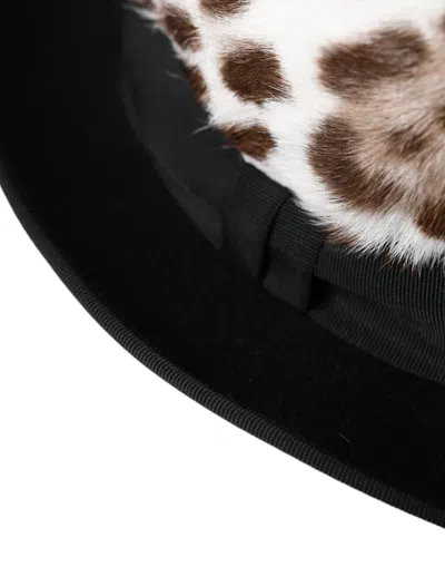 Dolce & Gabbana Multicolor Leopard Women Fedora Hat In Multicolor