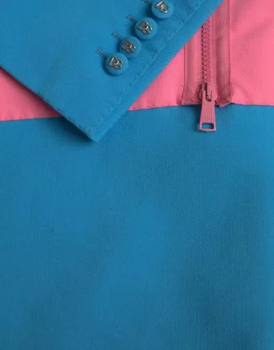 Pre-owned Dolce & Gabbana Multicolor Patchwork Peak Lapel Coat Women's Jacket ()