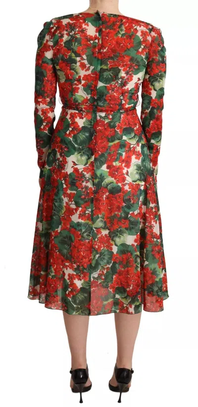 Pre-owned Dolce & Gabbana Multicolor Portofino-print Shift Women's Dress () In White