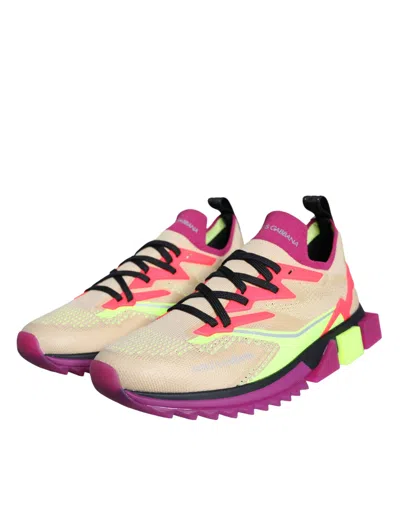 Dolce & Gabbana Multicolor Super King Low Top Sneakers Shoes In Multicolor
