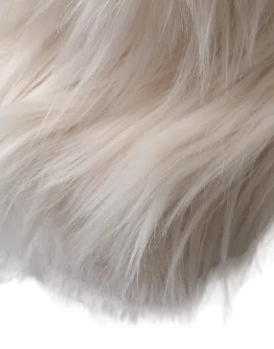 Dolce & Gabbana Off White Acrylic Fur Womens Bucket Hat In Off White