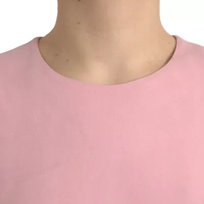 Pre-owned Dolce & Gabbana Pink A-line Flare Viscose Short Sleeves Women's Dress ()