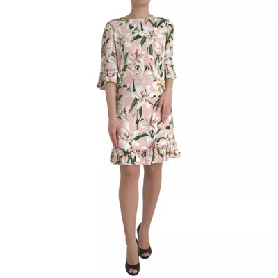 Pre-owned Dolce & Gabbana Blue Mesh Trim Ruched Tulle Sheath Women's Dress ()
