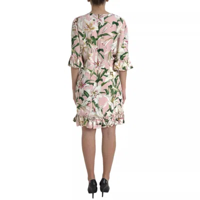Pre-owned Dolce & Gabbana Blue Mesh Trim Ruched Tulle Sheath Women's Dress ()